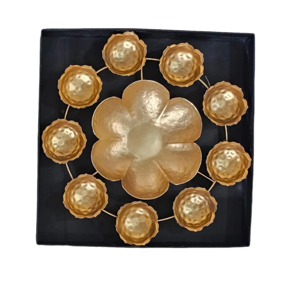 Gold flower t-light Candle holder perfect for gifting